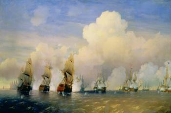 The Russo-Swedish Sea War near Kronstadt in 1790 (oil on canvas) | Obraz na stenu