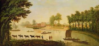 View of the Shepperton on the River Thames, after 1752 (oil on canvas) | Obraz na stenu