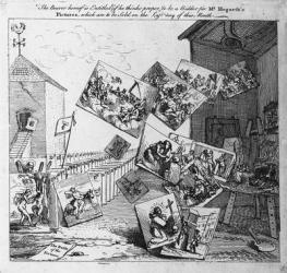 The Battle of the Pictures, 1745 (engraving) | Obraz na stenu