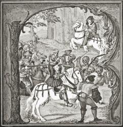 Legend of the Three Dead and the Three Living, 1878 (litho) | Obraz na stenu