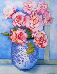 Pink Roses against the Sky 2004 (w/c on paper) | Obraz na stenu