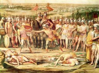 Battle between the Horatii and the Curiatii (fresco) | Obraz na stenu