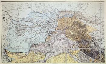 Map of Afghanistan, 1898 (colour engraving) | Obraz na stenu