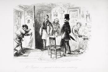 Mr. Baptist is supposed to have seen something, illustration from 'Little Dorrit' by Charles Dickens (1812-70) first published 1857 (litho) | Obraz na stenu
