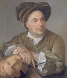 Louis Francois Roubiliac (1702-62) (pastel on paper laid on canvas) | Obraz na stenu