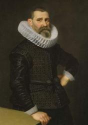 Portrait of a gentleman in a black tunic and ruff | Obraz na stenu