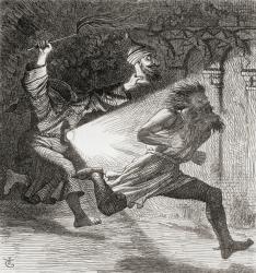 Illustration after J. Tenniel for the poem 'The Ingoldsby Penance', from 'The Ingoldsby Legends or Mirth and Marvels', by Thomas Ingoldsby, published in 1865 (litho) | Obraz na stenu