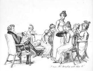 'I hope Mr. Bingley will like it', illustration from 'Pride & Prejudice' by Jane Austen, edition published in 1894 (engraving) | Obraz na stenu
