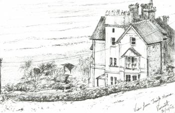 The Jesuit House on the Welsh coast, 2005, (Ink on paper) | Obraz na stenu