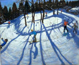 Winding Trail, Morzine (oil on canvas) | Obraz na stenu