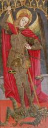 St. Michael slaying the dragon (tempera on panel) (see also 741471) | Obraz na stenu
