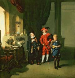 David Garrick with William Burton and John Palmer in 'The Alchemist' by Ben Jonson, 1770 | Obraz na stenu