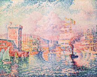 The Red Tower (entrance of the Port of Marseille), 1913 (oil on canvas) | Obraz na stenu