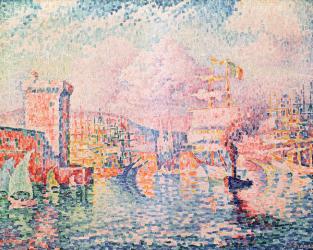 The Red Tower (entrance of the Port of Marseille), 1913 (oil on canvas) | Obraz na stenu