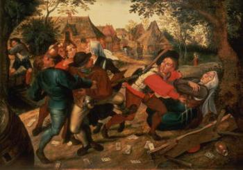 Gamblers Quarrelling (oil on canvas) | Obraz na stenu
