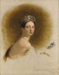 Portrait of Queen Victoria, 1838 (oil on canvas) | Obraz na stenu