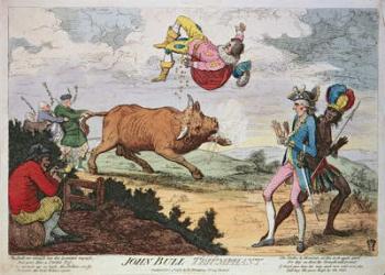 John Bull Triumphant, published by William Humphrey, 4th January 1780 (coloured lithograph) | Obraz na stenu