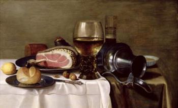 Still Life with Ham (oil on canvas) | Obraz na stenu