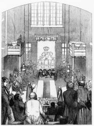 Royal Assent given to the New Corn Bill in the House of Lords, 1846 (engraving) | Obraz na stenu