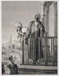The Muezzin's Call to Prayer, 19th century (engraving on paper) | Obraz na stenu