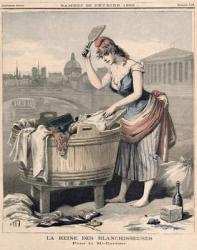 'Marianne, the Queen of the Washerwomen', from 'Le Petit Journal', 25th February 1893 (colour litho) | Obraz na stenu