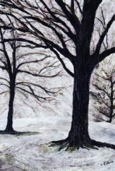 Winter Trees, Greenwich Park, 2004 (paper mosaic collage) | Obraz na stenu