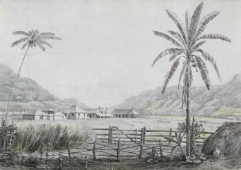Halse Hall, Jamaica, c.1780 (w/c & graphite on paper) | Obraz na stenu