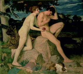 Adam and Eve (oil on canvas) | Obraz na stenu