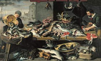 The Fish Market (oil on canvas) | Obraz na stenu