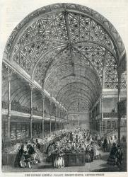 The London Crystal Palace, Regent Circus, Oxford Street, 1858 (engraving) | Obraz na stenu