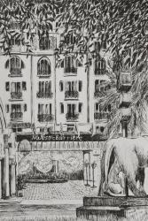 Majestic Cannes Film festival Fashion TV entrance, 2014, (ink on paper) | Obraz na stenu