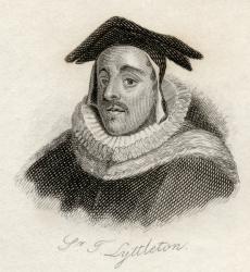 Sir Thomas de Littleton, from 'Crabb's Historical Dictionary', published 1825 (litho) | Obraz na stenu