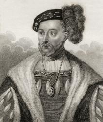 James V, King of Scotland, illustration from 'A catalogue of Royal and Noble Authors, Volume V', published in 1806 (litho) | Obraz na stenu