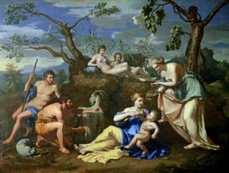 The Feeding of the Child Jupiter, c.1640 (oil on canvas) | Obraz na stenu