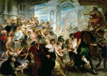 The Rape of the Sabine Women, c.1635-40 (oil on panel) | Obraz na stenu