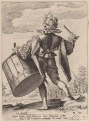 Drummer, engraved by Jacques II de Gheyn, 1587 (engraving on laid paper) | Obraz na stenu
