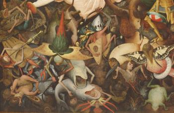 The Fall of the Rebel Angels, 1562 (oil on panel) (detail of 74037) | Obraz na stenu