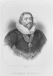Portrait of Richard Weston (1577-1635) from 'Lodge's British Portraits', 1823 (engraving) (b/w photo) | Obraz na stenu