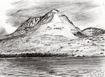 Paps of Jura, 2005, (ink on paper) | Obraz na stenu