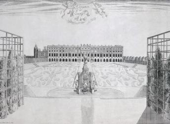 Hampton Court South Front, c.1830 (engraving) | Obraz na stenu