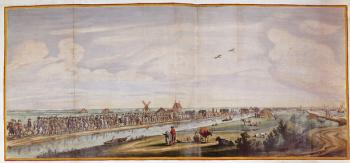 Entrance of Marie de' Medici (1573-1642) into Holland in 1639 (coloured engraving) | Obraz na stenu