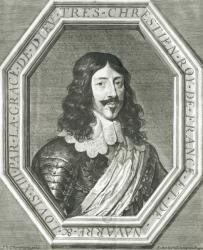 Portrait of Louis XIII (1601-43) engraving by Jean Morin (engraving) (b/w photo) | Obraz na stenu