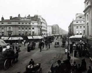 View down Oxford Street, London, c.1890 (b/w photo) | Obraz na stenu