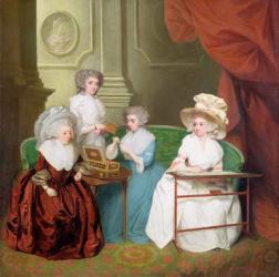 Lady Jane Mathew and her Daughters, c.1790 (oil on canvas) | Obraz na stenu