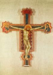 Crucifix with The Virgin and Saint John, c.1321-25 (tempera on wood) | Obraz na stenu