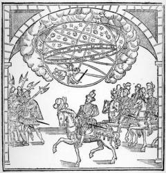 The entrance of Henri IV in to Rouen, illustration from 'Discours de la Ioyeuse et triomphante entree de Henry IIII faicte en sa ville de Rouën', published in 1599 (woodcut) | Obraz na stenu