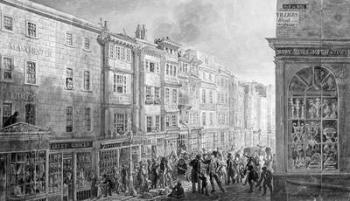 The Strand from the corner of Villiers Street, 1824 (w/c on paper) | Obraz na stenu