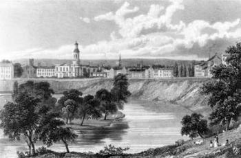 Salford from the Crescent, from 'Great Britain Illustrated', engraved by Edward Francis, 1830 (engraving) | Obraz na stenu