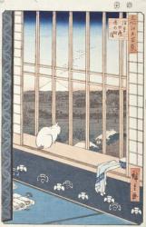 Asakusa Rice Fields and Festival of Torinomachi from the Series One Hundred Famous Views of Edo, 1857 (colour woodblock print) | Obraz na stenu