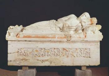 Sarcophagus of Velthur Partunus, 8th-1st century BC (terracotta) | Obraz na stenu